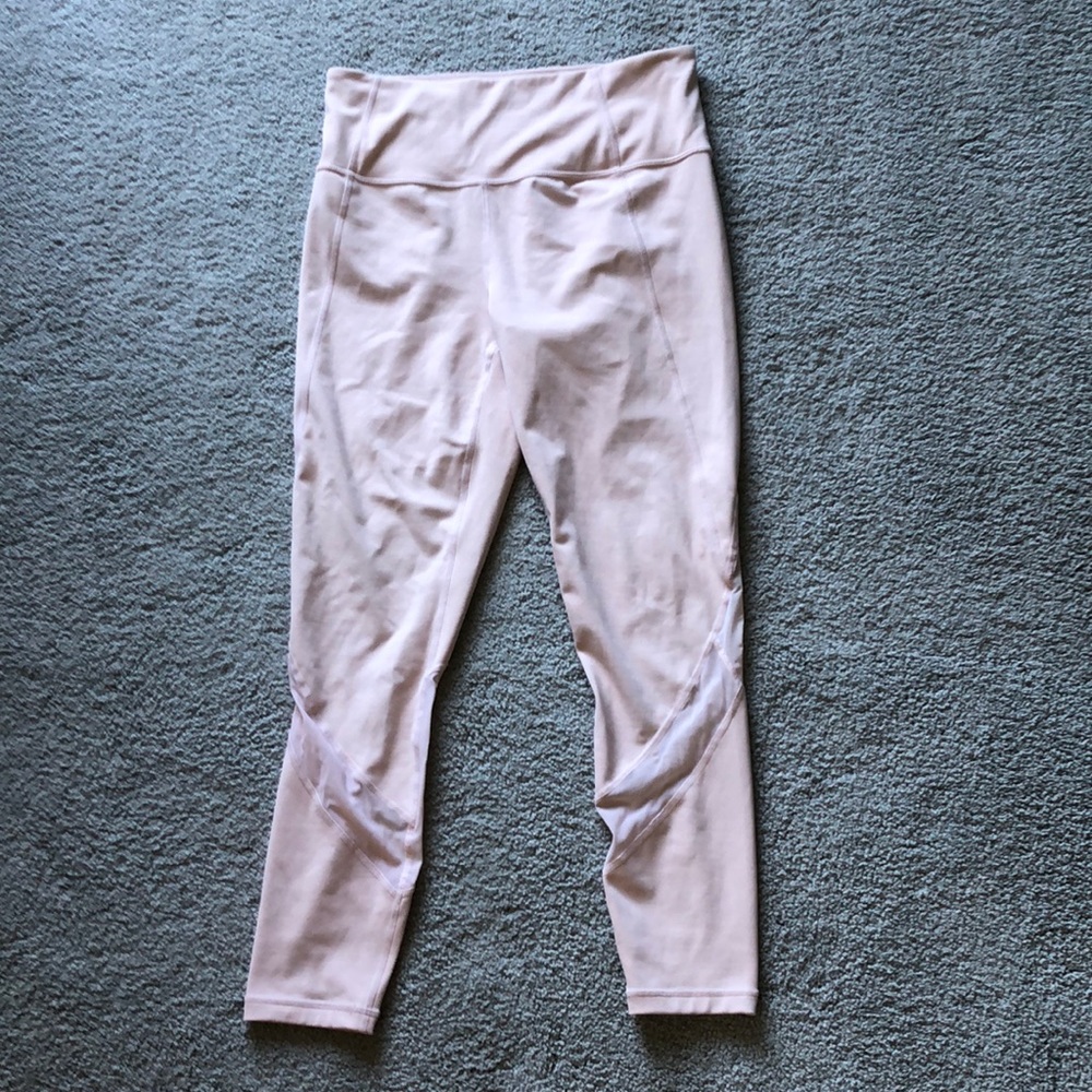 Athleta blush mesh panel leggings